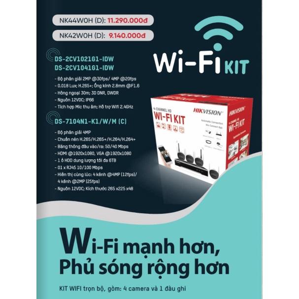 Bộ Kit camera Wifi HIKVISION NK42W0H(D) và Bộ Kit Wifi HIKVISION NK44W0H(D) - Hàng chính hãng