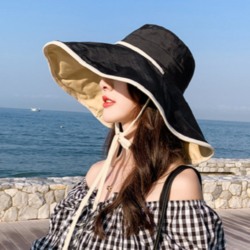 Mũ rộng vành chống nắng chống uv đội 2 mặt thời trang