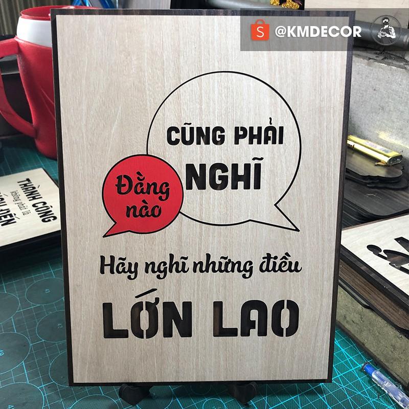 tranh truyền động lực mẫu câu &quot;Đằng nào cũng phải nghĩ hãy nghĩ những điều lớn lao