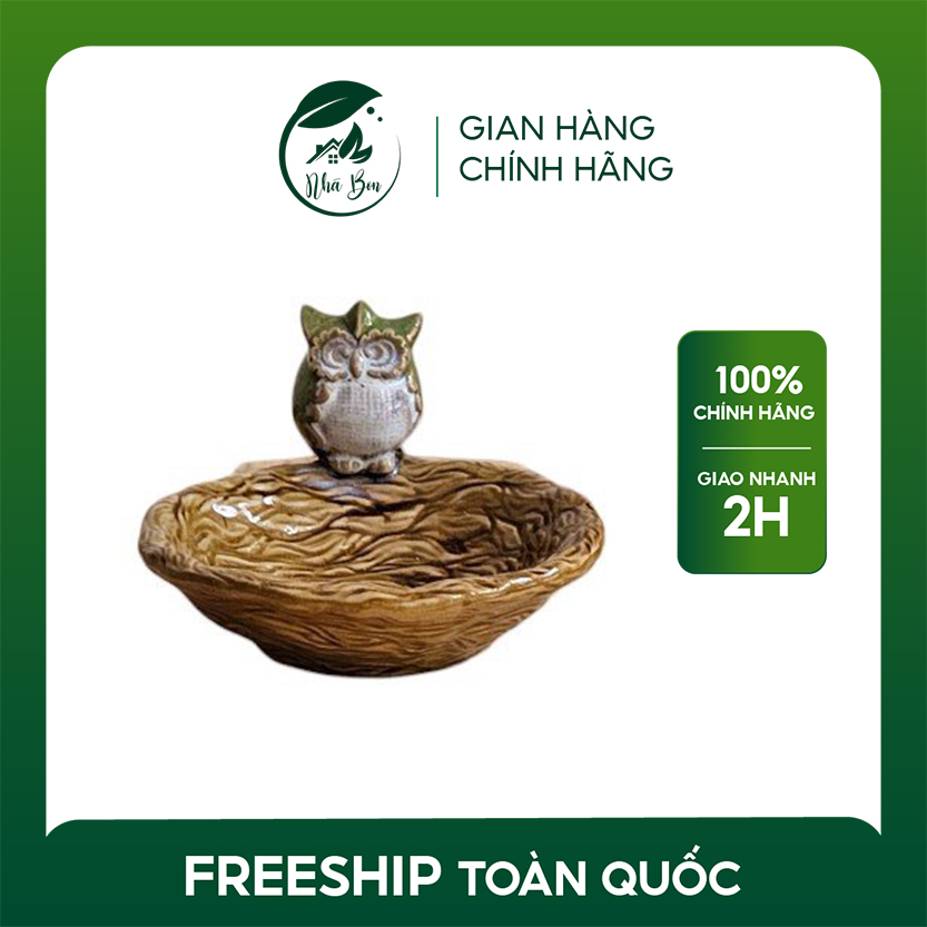 Giỏ chim có quai bằng gốm Bát Tràng