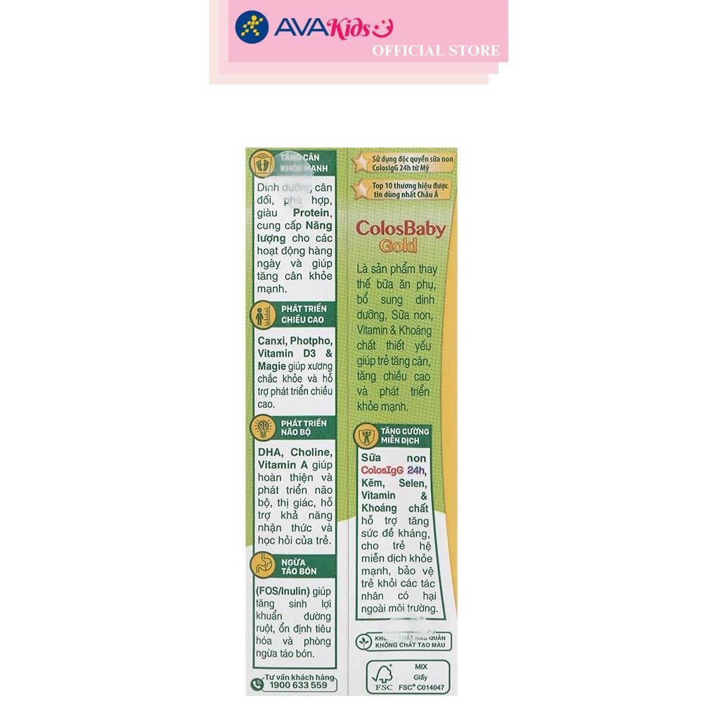 Lốc 4 hộp sữa pha sẵn ColosBaby Gold 180 ml (từ 1 tuổi)