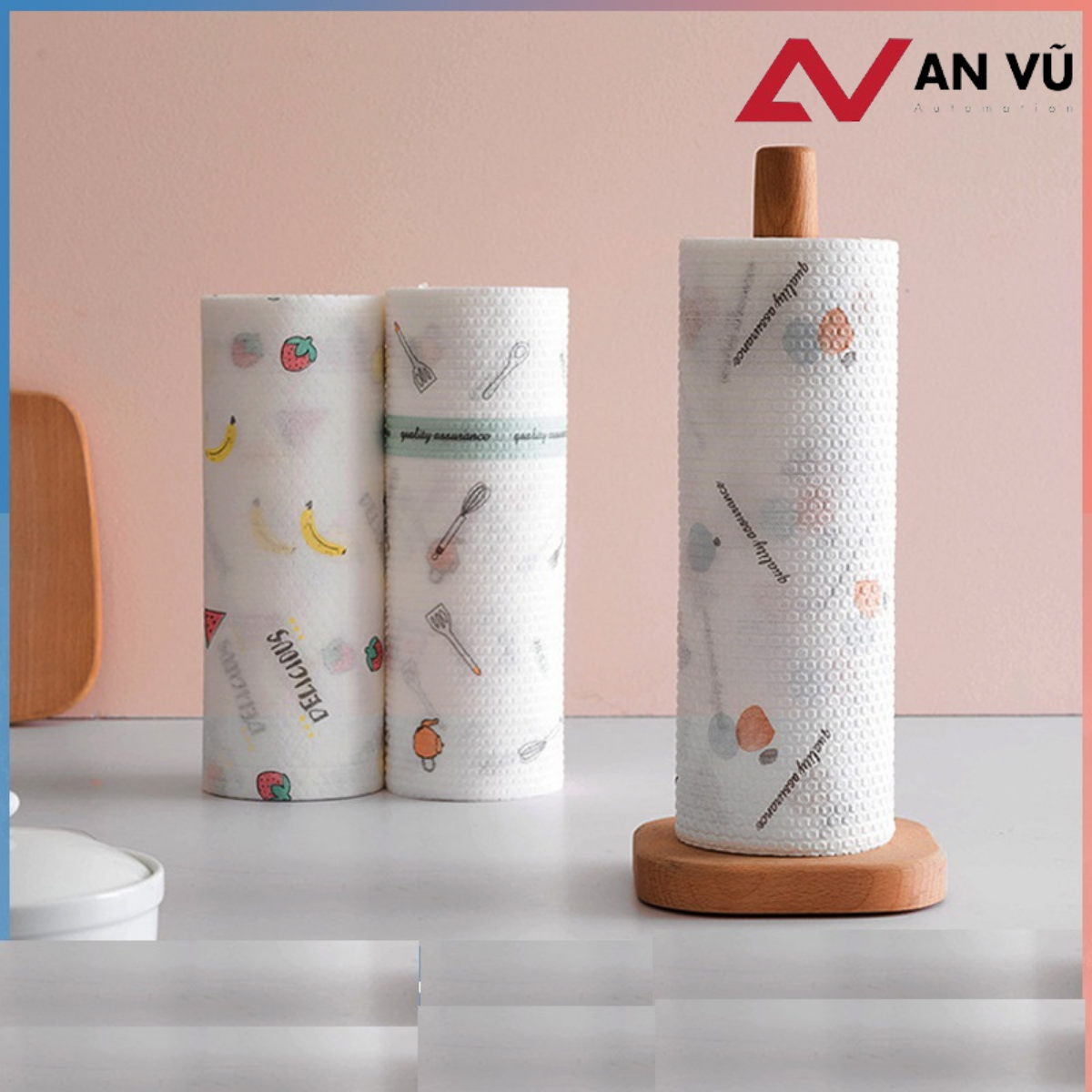 Cuộn Khăn Giấy Lau Đa Năng - Chất Liệu Rayon An Toàn - Lau Chén Đĩa , Lau Nhà Bếp..vv - Hàng Chính Hãng