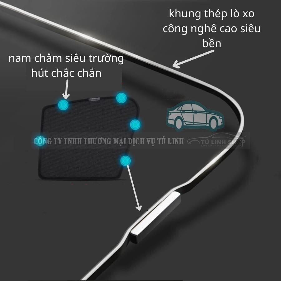 Rèm che nắng nam châm cho xe Peugeot 2008, bộ 4 tấm cho 4 cửa, hàng loại 1 cao cấp nhất, vừa khít kính