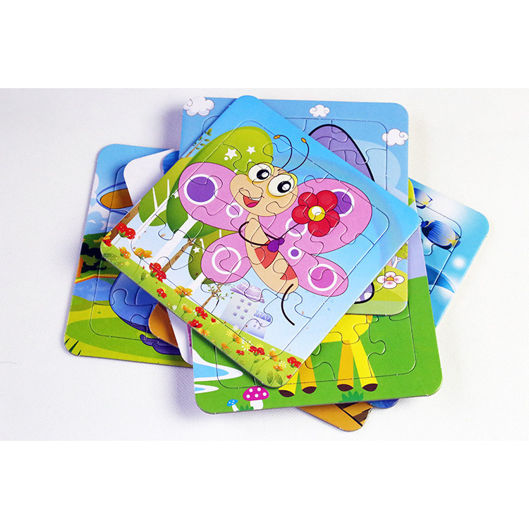 Set 2 Bộ Ghép Hình 16 Mảnh Bằng Gỗ Rèn Luyện Trí Thông Minh Cho Bé