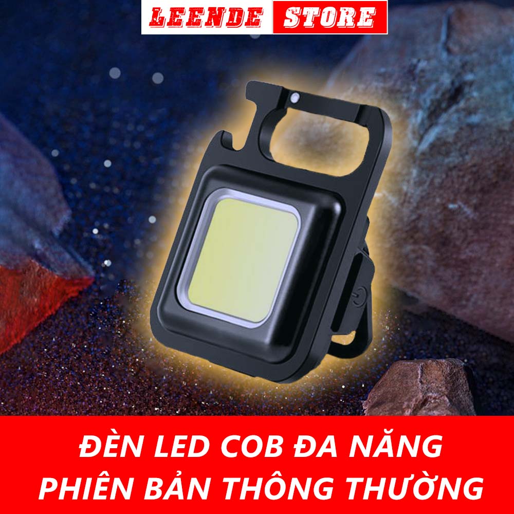 Đèn LED COB Mini cực sáng có nam châm tự hít kim loại pin 500mAh đèn treo móc khóa báo hiệu khẩn cấp