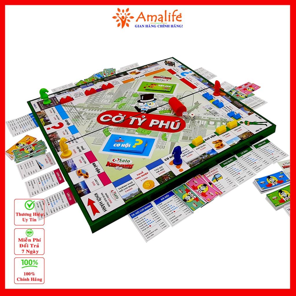 Cờ Tỉ Phú Monopoly Vui Nhộn Cao Cấp, An Toàn Cỡ Cực Đại 42x42 Chính Hãng Amalife