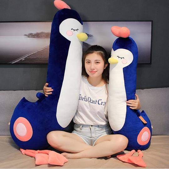 Gấu bông vịt cong dễ ôm ngủ, Vịt trầm cảm có kẹp chân, Thú bông con Gà cute chất liệu cao cấp cho mẹ bầu