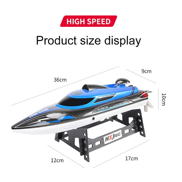 Tàu cano điều khiển từ xa HJ808 HONGXUNJIE siêu tốc 2.4Ghz Radio Control 25km/h Speed Boat chính hãng - Màu xanh