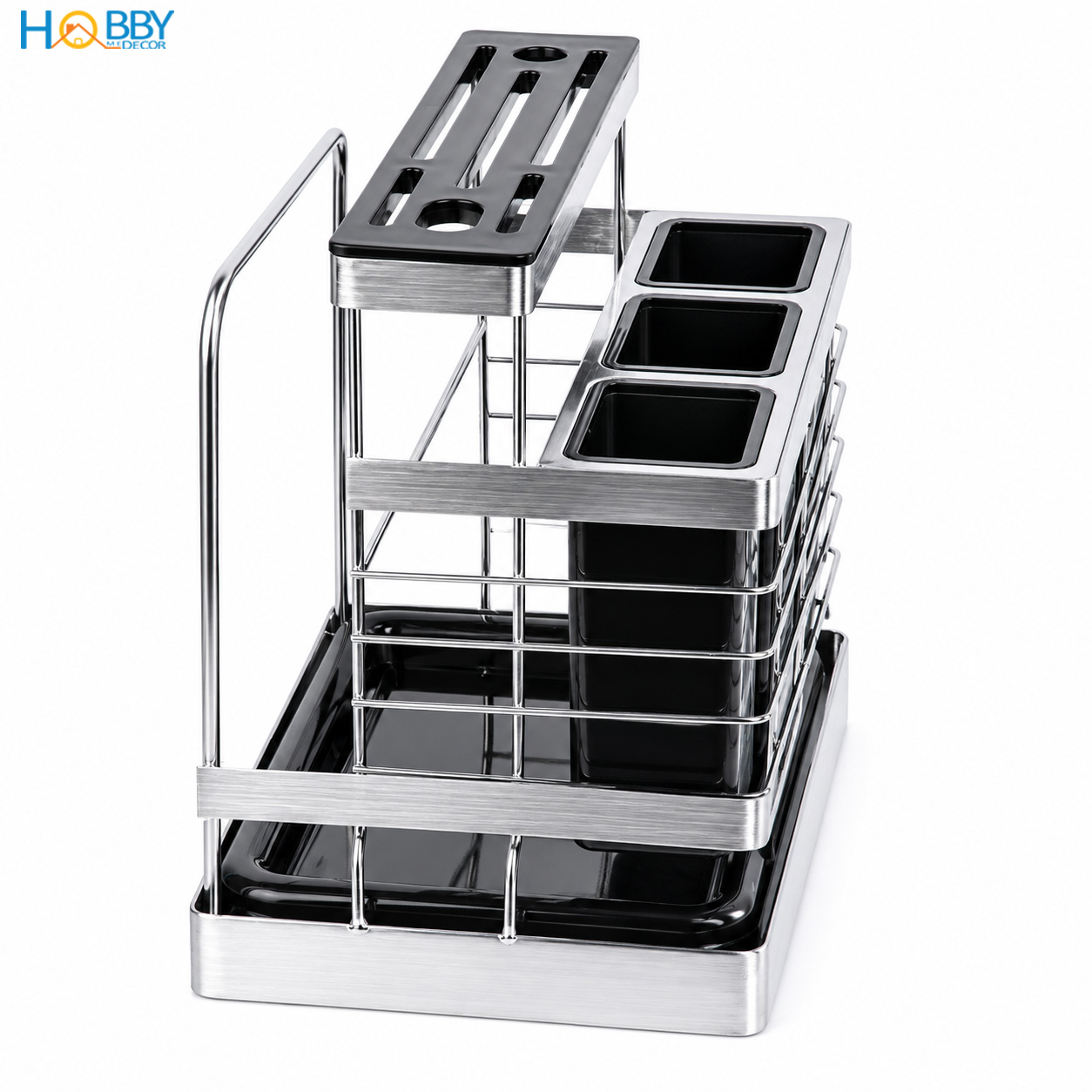 Kệ đựng đũa muỗng dao thớt đa năng inox 304 Hobby home decor KDMT