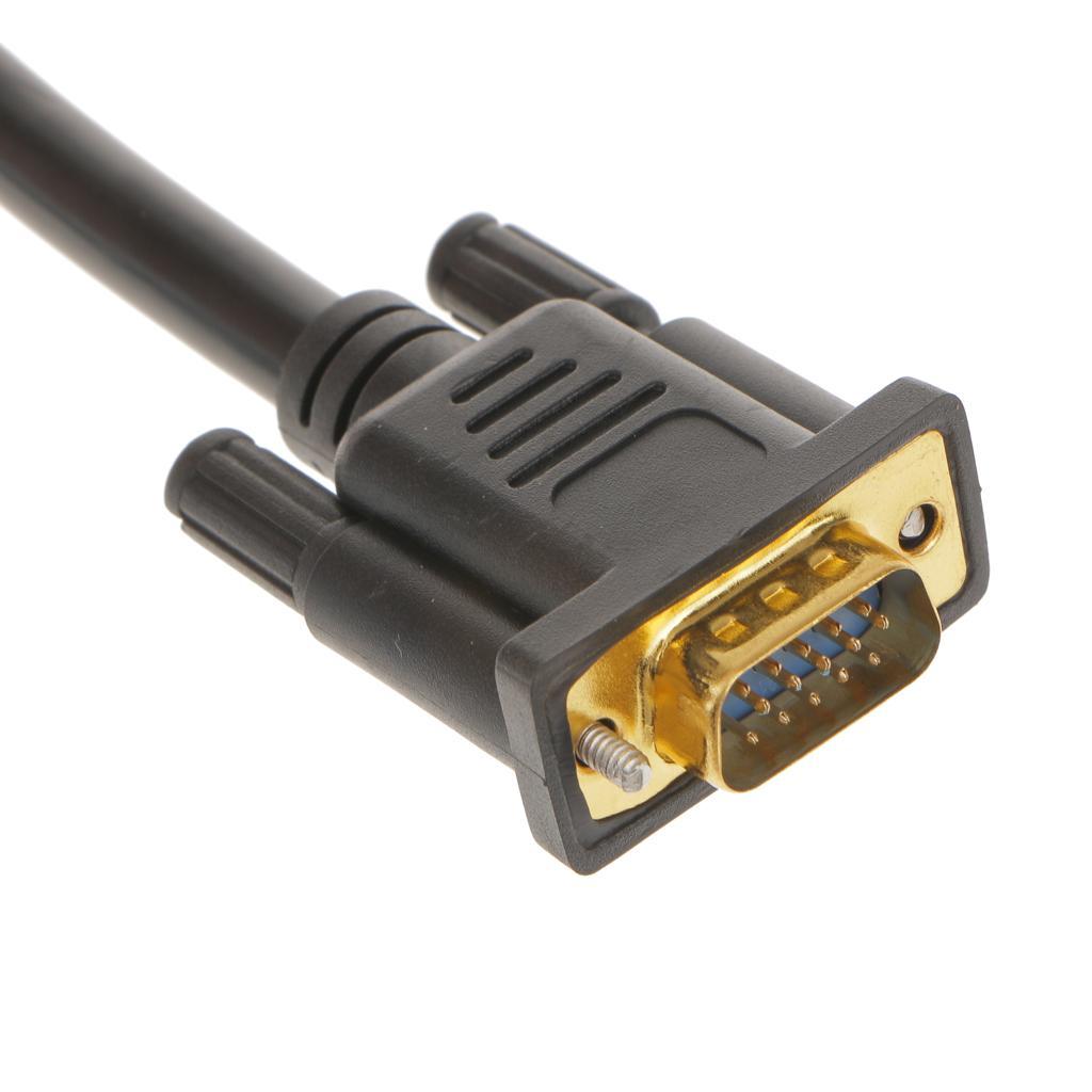 VGA 1 Male to Dual VGA Female Converter Adapter Splitter Y Cable Gold Plated