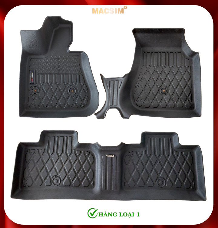 Thảm lót sàn xe ô tô Vinfast VF6 (sd) Nhãn hiệu Macsim chất liệu nhựa TPE cao cấp màu đen