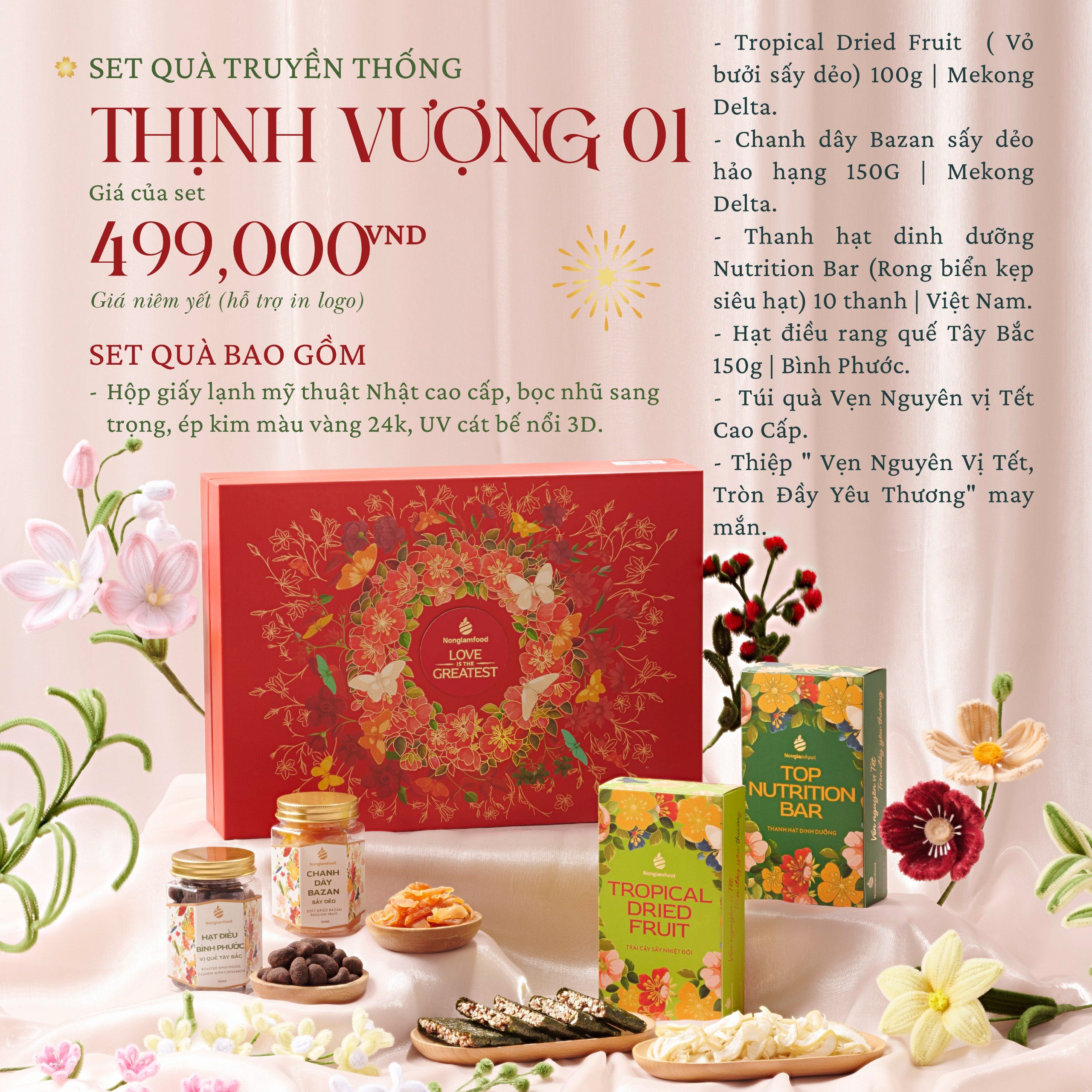 [QUÀ TẶNG 20/10] Set quà tặng sức khoẻ Hạnh Phúc ăn kiêng Nonglamfood | Quà tặng ý nghĩa cao cấp cho người thân, đối tác, bạn bè