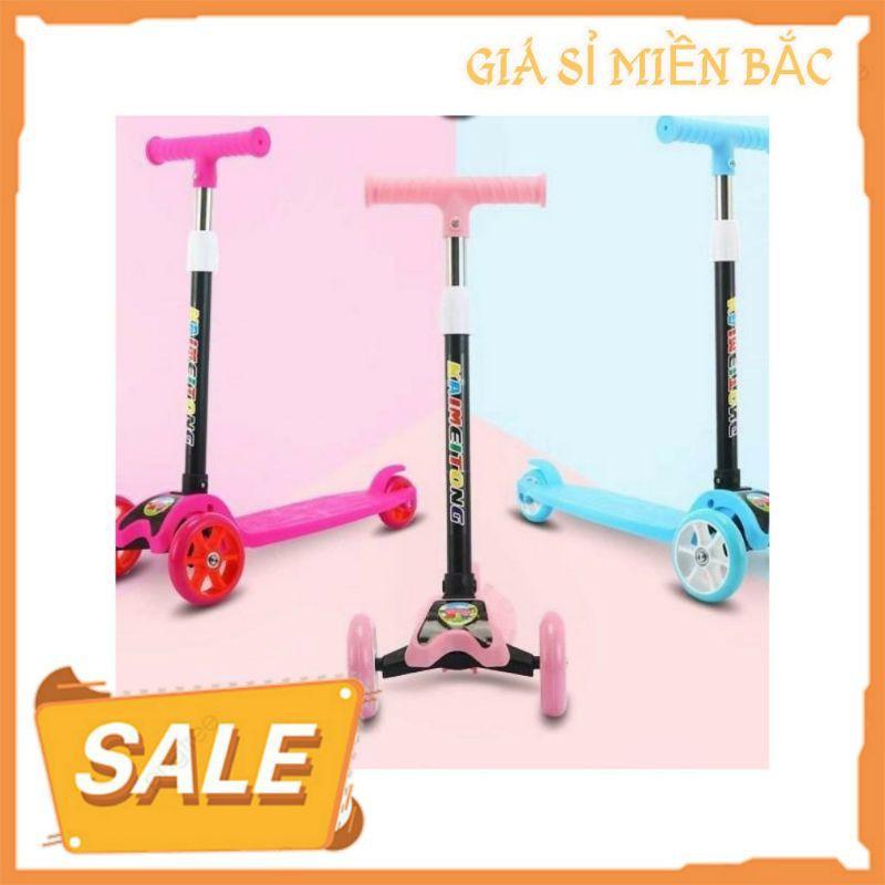 Xe trượt scooter 3 bánh có đèn phát sáng - xe trượt cho có thể gập gọn dễ dàng thông minh