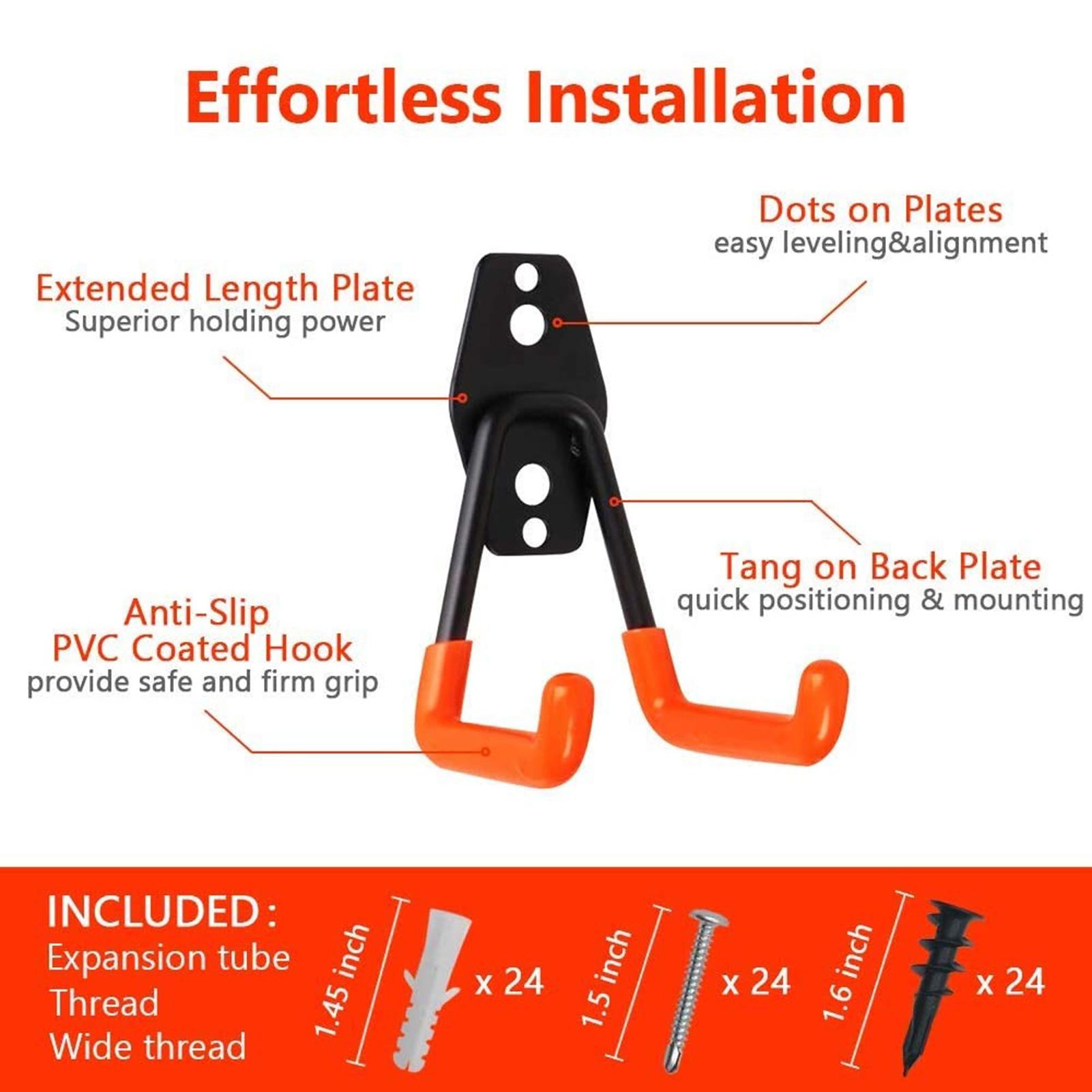 12PCS Heavy Type Wall-Mounted The Garage Tools Storage Bracket