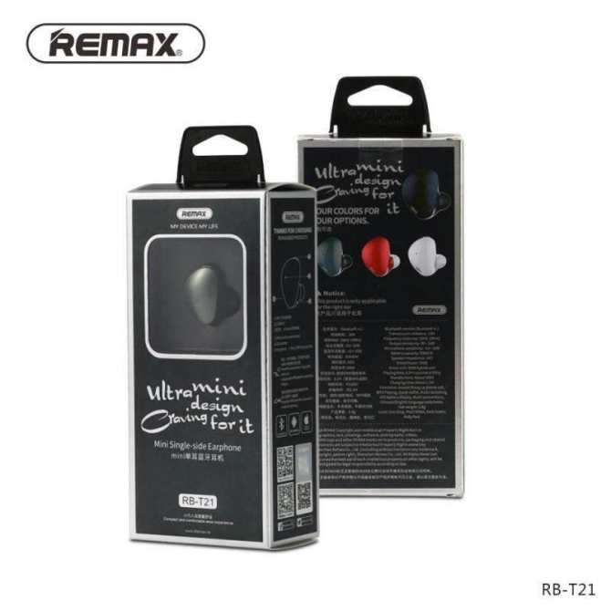 Tai Nghe Bluetooth Remax RB - T21 + Tặng Kèm 1 Cáp Sạc IPhone - Hàng Chính Hãng