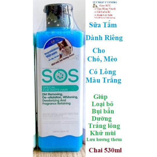 SỮA TẮM SOS CHO THÚ CƯNG CHÓ MÈO Chai 530ml Hàng chính hãng