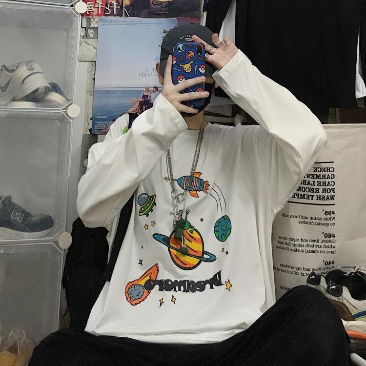 Áo thun tay dài form rộng Yinxx, áo sweater Unisex SW02