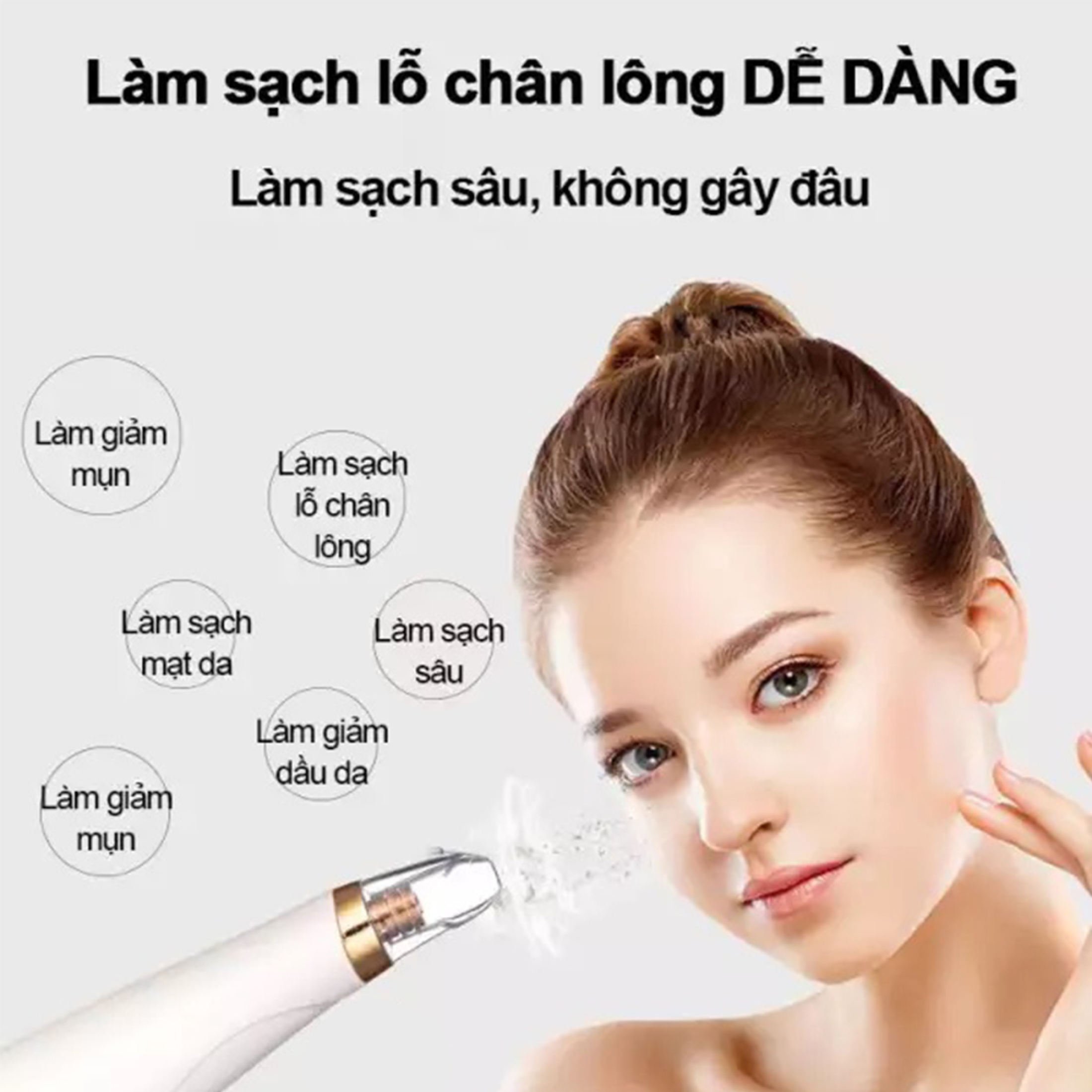 Máy hút mụn cao cấp đời 2021  tặng kèm 3 đầu hút mụn