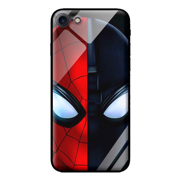 Ốp kính cường lực cho iPhone 7 Nhện Đỏ Đen - Hàng chính hãng