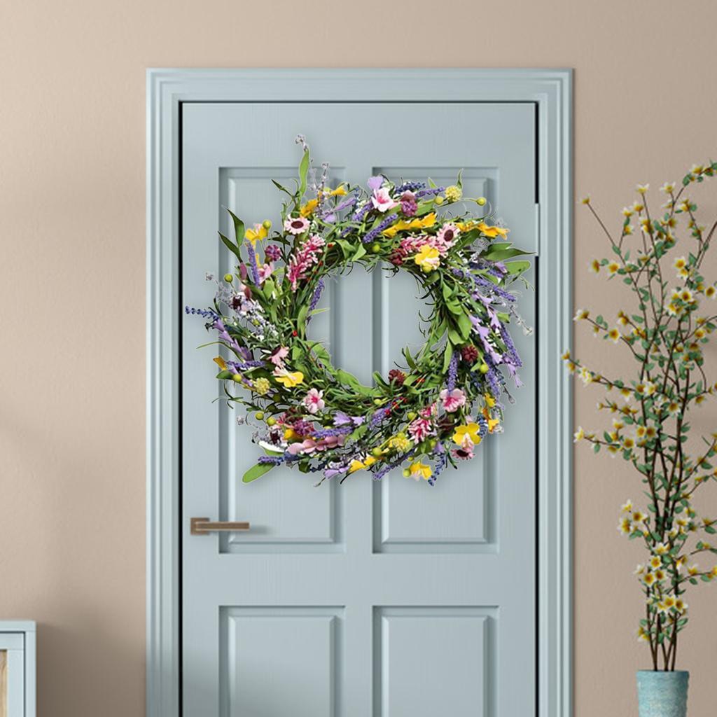 Large Front Door Wreath Artificial Flower Garland Hanging  Decor
