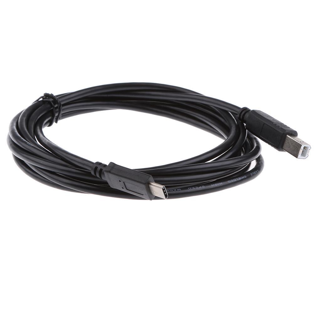 2x USB Type-c to USB2.0 Type-B Male Data Charge Printer Printing Cable Cord
