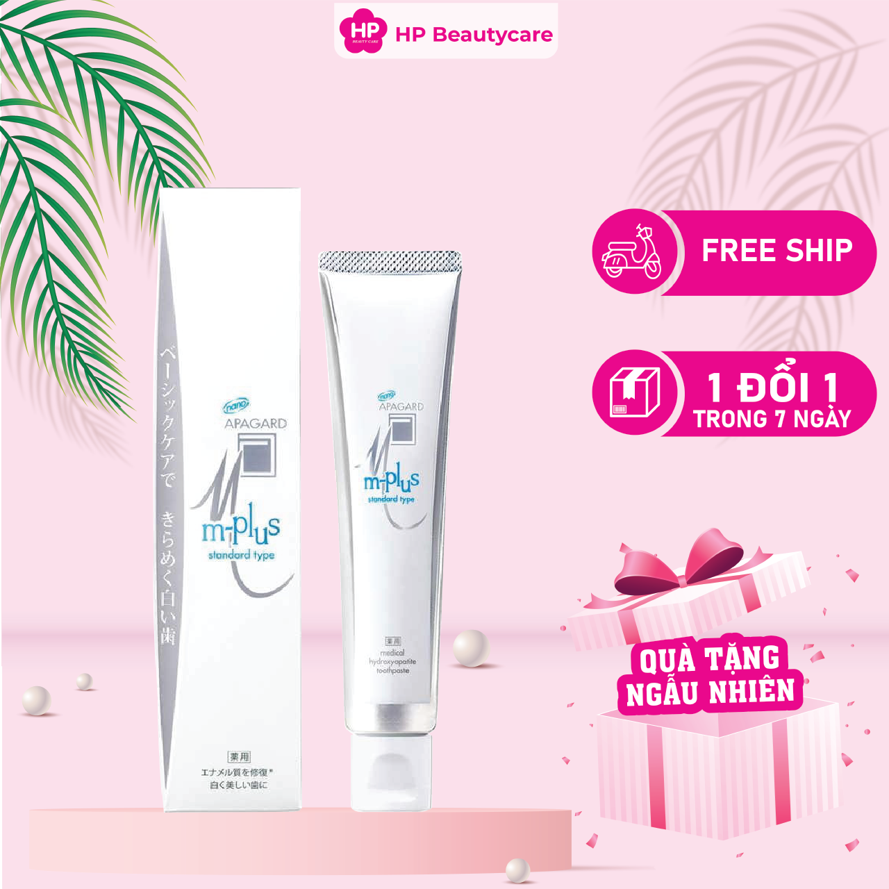 Kem Đánh Trắng Răng Apagrad  Chiết Xuất Ngọc Trai Apagard M Plus 63g