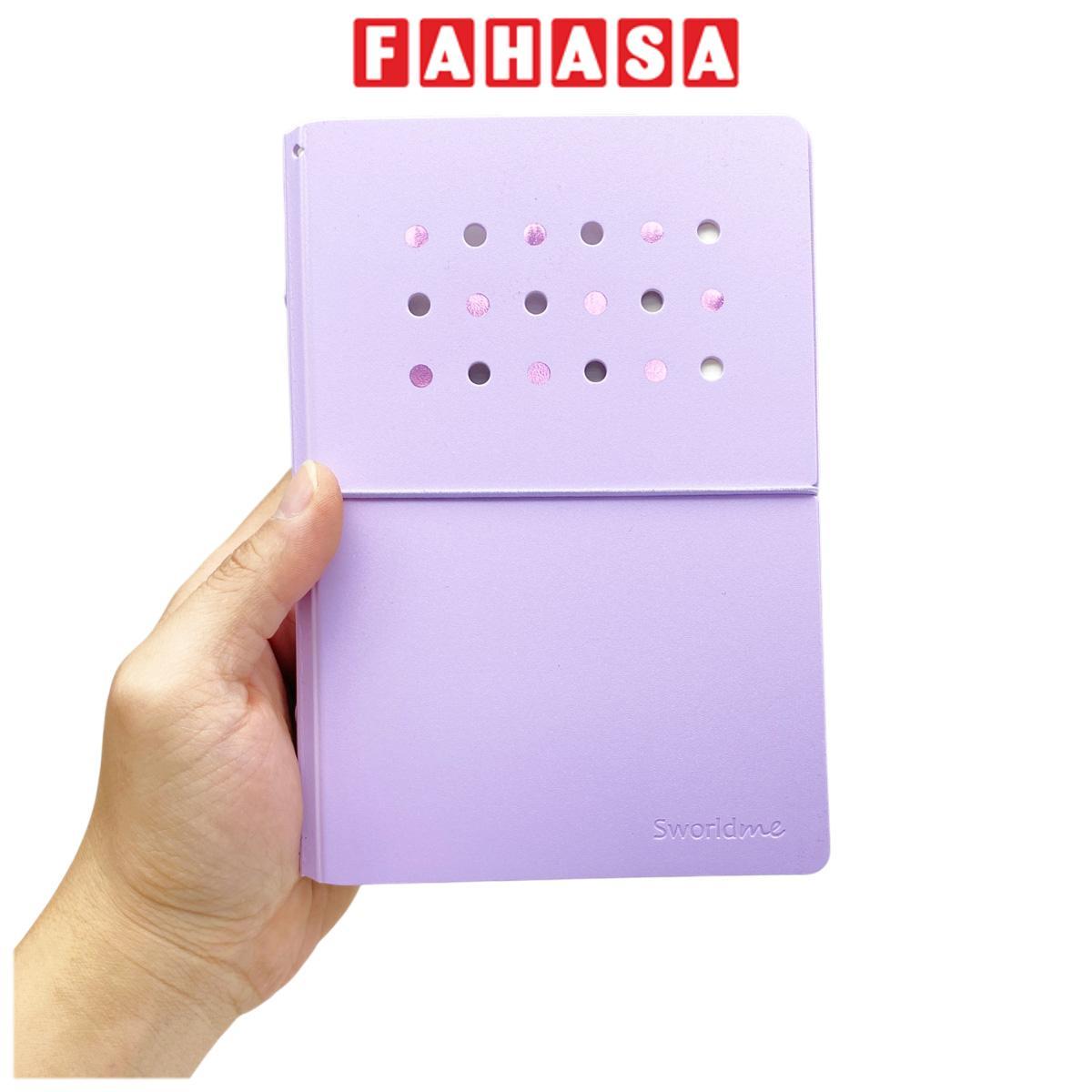 Sổ Còng Trang Trí A6 Bìa Cứng - 80 Trang 4 Lỗ - Sworld ST6188-PE - Purple