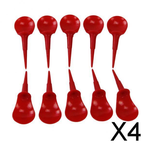 4x10 Pieces Plastic Novelty Anti-Slice Golf Tees Chair Tees Divot Tools Red