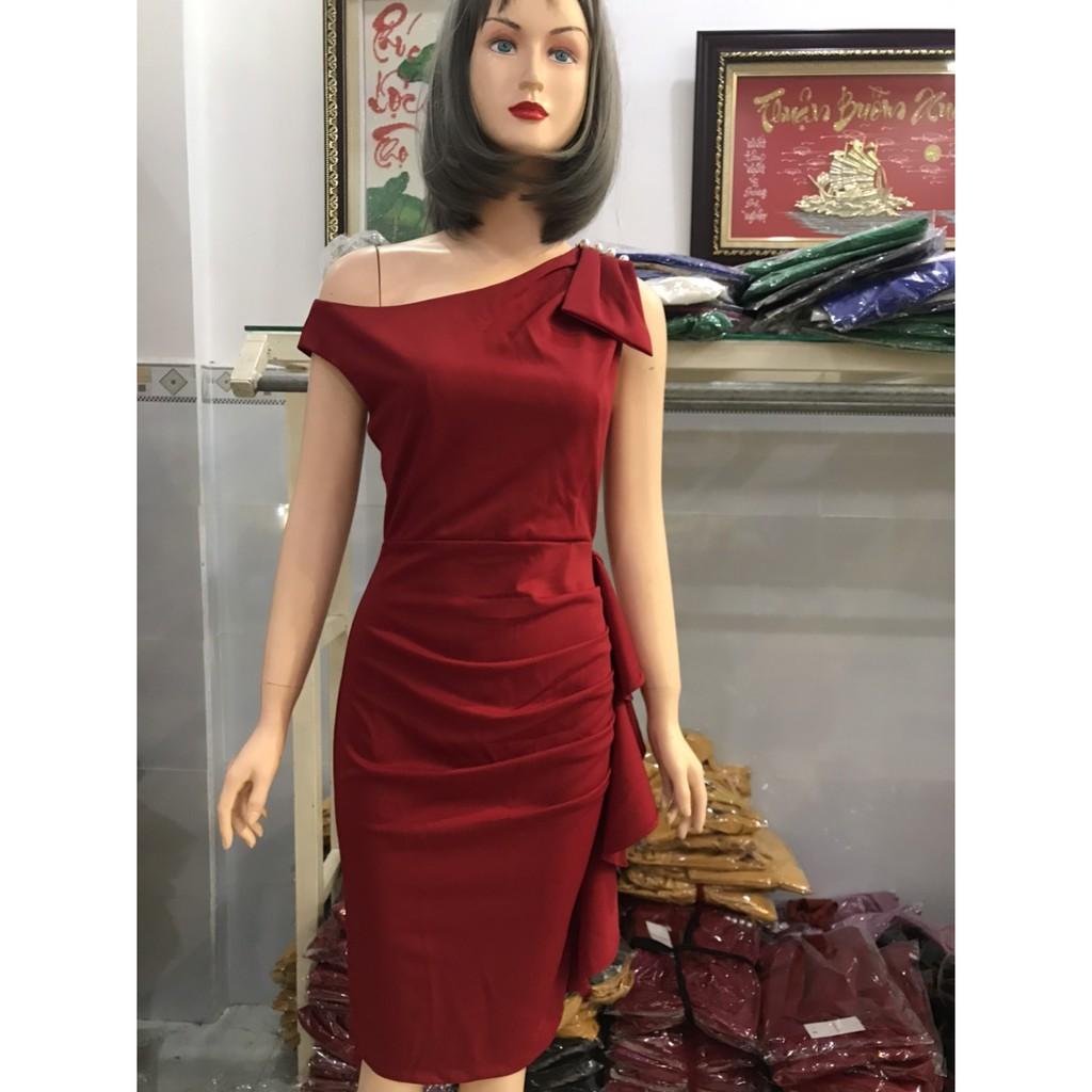 ĐẦM LỆCH VAI BÈO HÀNG THIẾT KẾ CAO CẤP