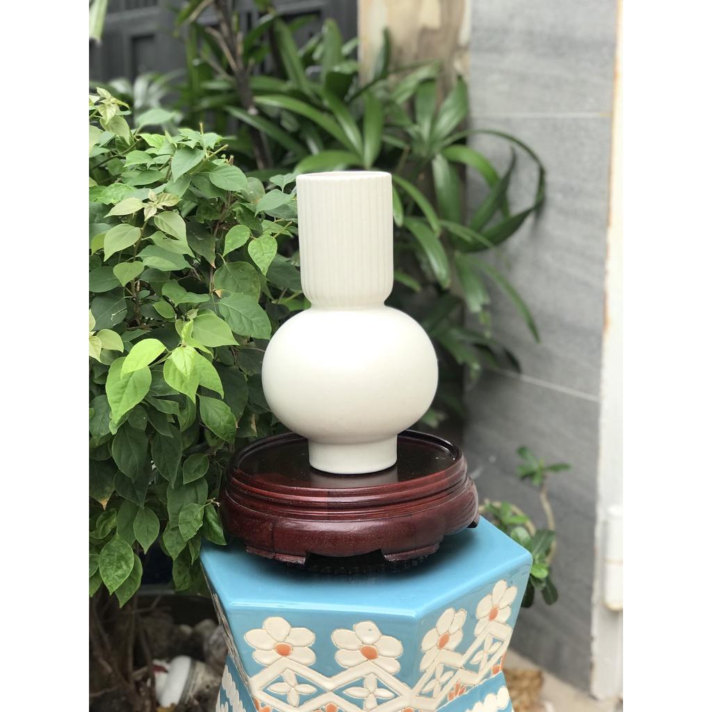 BÌNH HOA GỐM SỨ XUẤT KHẨU TRANG TRÍ DECOR BÌNH CẤM HOA XK10
