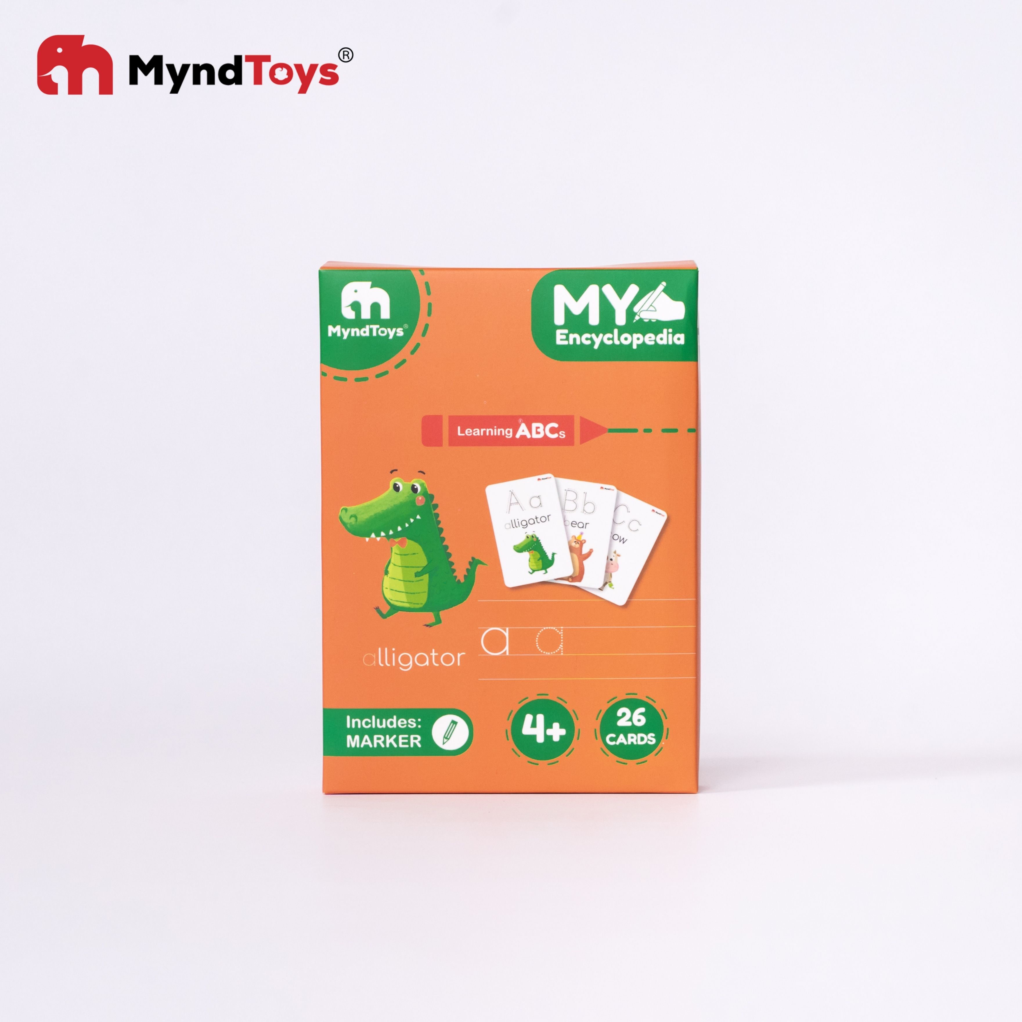 Bộ 26 thẻ luyện viết chữ Myndtoys dạy cho bé từ 4 tuổi nhận biết mặt chữ, từ vựng mới thuộc chủ đề thế giới động vật