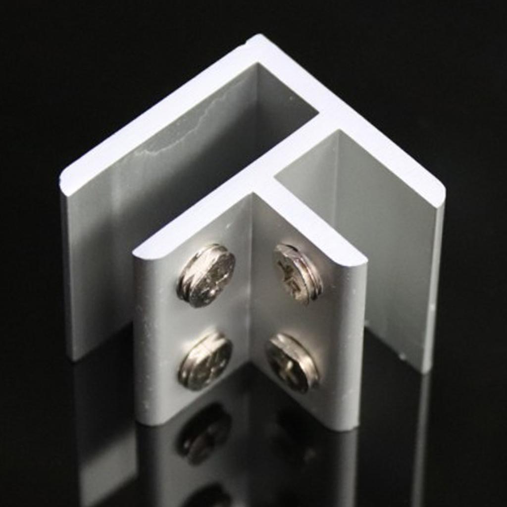 4xAdjustable Glass Clamp Clip Glass Bracket Holder 8mm-12mm No Need Drill A