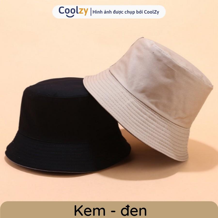 Mũ bucket trơn ️ Nón tai bèo vành tròn trơn 2 mặt Ulzzang form unisex nam nữ - BK02