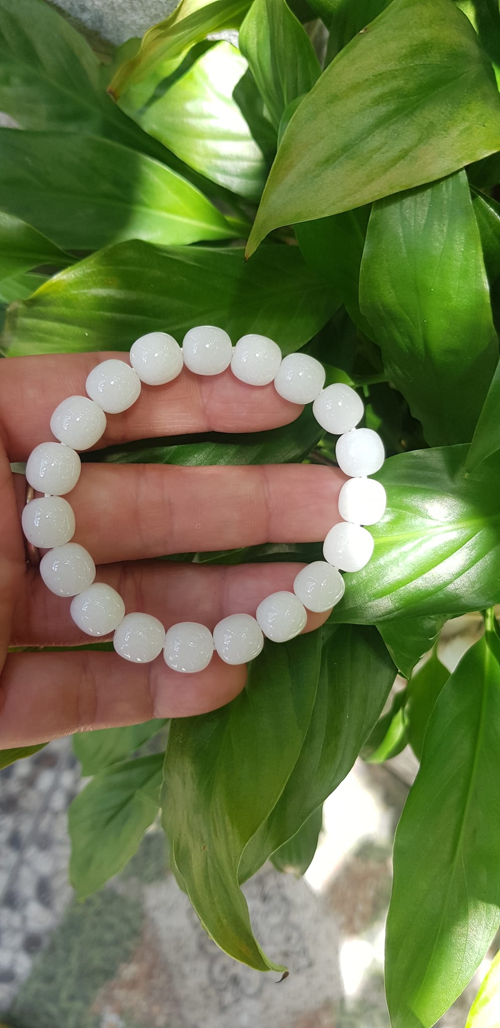 Vòng Tay Nữ Đá Ngọc Hoà Điền TRẮNG bầu Tự Nhiên Size 9li5 đẹp Màu Trắng sáng Nữ mệnh Kim Thủy Mang năng lượng tích cực may mắn tài lộc tốt công việc đeo đẹp xinh tay ạ