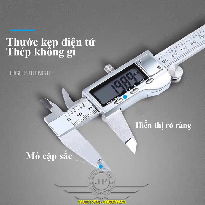 Thước Kẹp Điện Tử Inox 150mm Không Rỉ Màn Hình LDC