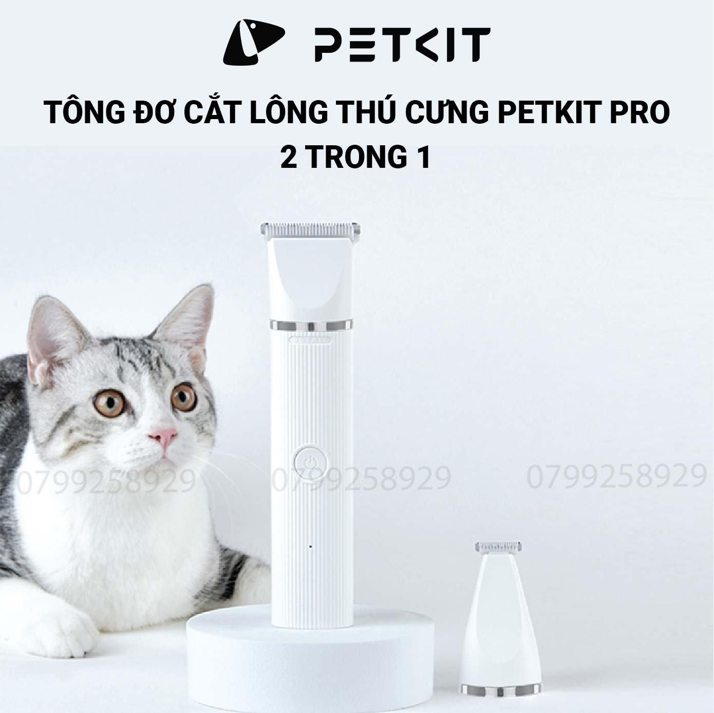Tông Đơ Đa Năng PETKIT 2in1 Chuyên Dụng Cắt Tỉa Cho Chó Mèo Phiên Bản Pro 2023