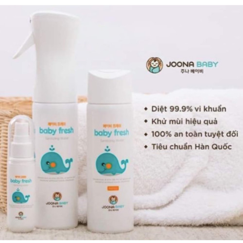 Xịt diển khuẩn an toàn cho trẻ từ sơ sinh và cả gia đình Joona Baby Fresh chai xịt 300ml