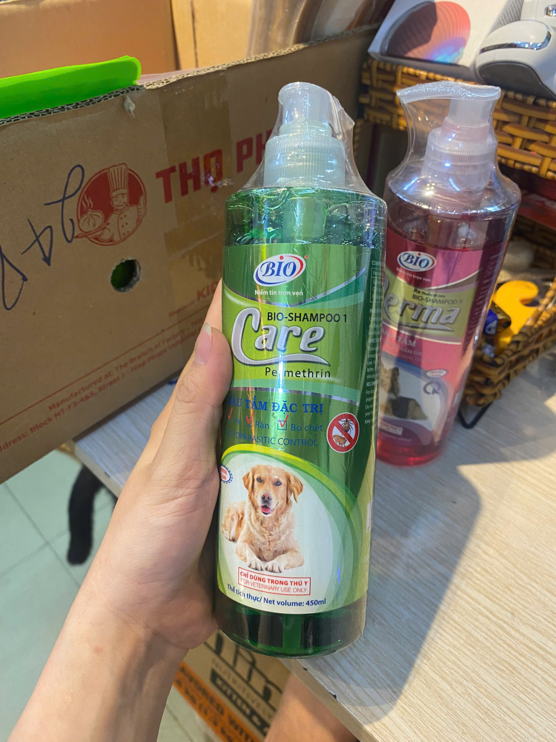 SỮA TẮM BIO CARE DIỆT VE RẬN BỌ CHÉT CHO Chó Chai 450ml Xuất xứ Việt Nam