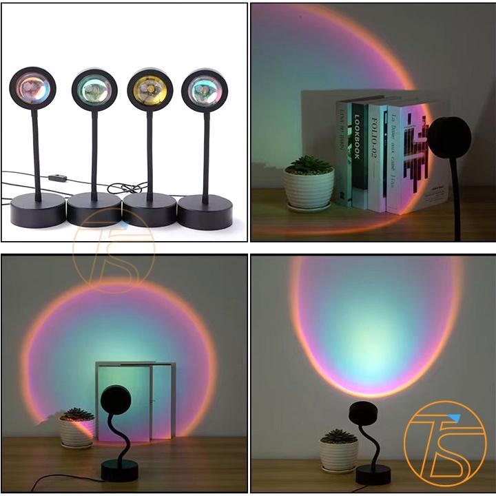 Đèn Chiếu Tạo Hiệu Ứng Hoàng Hôn, Cầu Vồng, Mặt Trời - Đèn Led Trang Trí Chụp Hình Sống Ảo, Livestream, Quay Tiktok