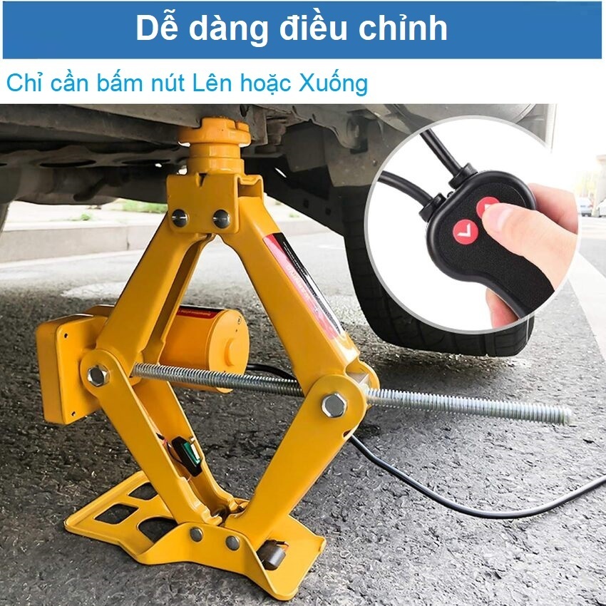 Bộ nâng kích gầm điện ô tô nhãn hiệu ROGTZ TY-EJ02 2 tấn, DC12V - Hàng Nhập Khẩu (Bảo hành 2 năm)