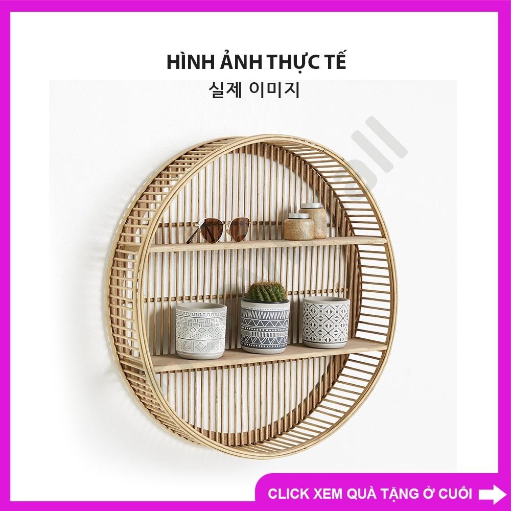 Kệ tròn treo tường làm từ tre