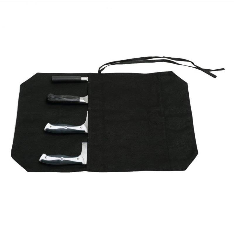 Chef's Knife Roll Bag Portable Travel Knife Case Carrier Storage Bag with 4 Slots