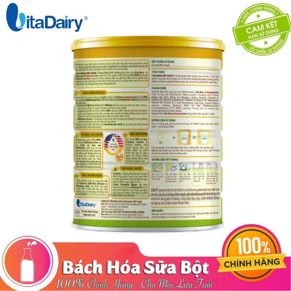 Sữa Colosbaby Bio Gold 2+ 800G – Miễn dịch khỏe và Tiêu hóa tốt