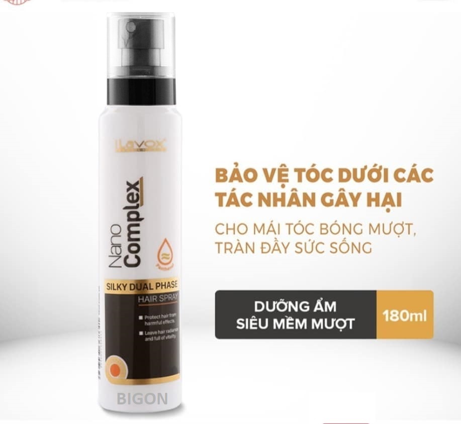 Xịt Dưỡng Tóc Nano Complex - Dưỡng Ẩm Siêu Mềm Mượt Lavox 180ml