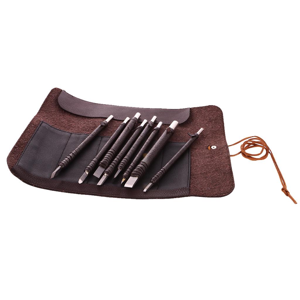 Set of 8  Stone Wood Carving Seal Engraving Set Hobby Craft Tool