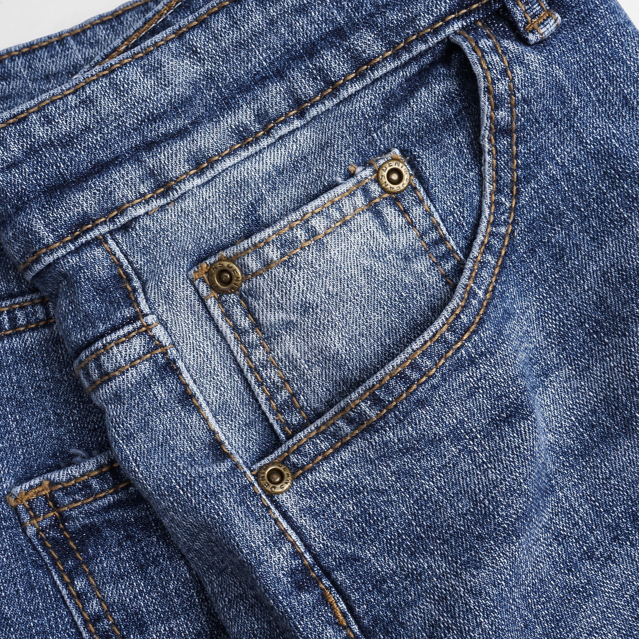 Quần đùi jean nam, quần short nam rách nhẹ màu xanh cao cấp, chất cotton co giãn mền mịn, phong cách trẻ trung năng động - PAPAZI
