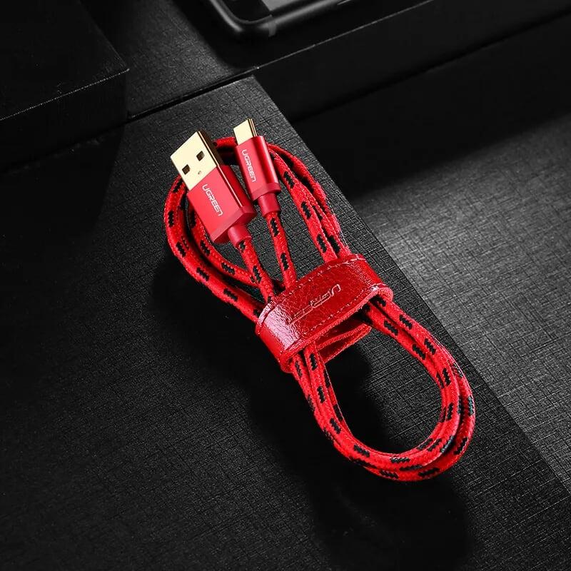 Ugreen UG40484US250TK 1M màu đỏ Cáp sạc USB TypeC cao cấp - HÀNG CHÍNH HÃNG