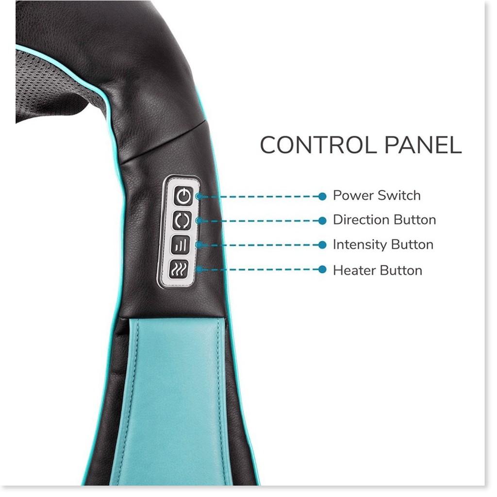 Đai massage Vai Gáy Cổ Giảm mệt mỏi toàn thân USA Shiatsu Back Home & Car nguồn điện nhà và trên ô tô