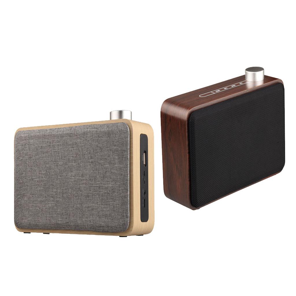 Rechargeable Wireless Wooden Bluetooth Speaker Mini Portable Stereo Speaker