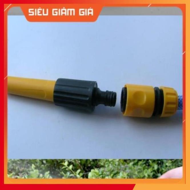 Bộ dây vòi xịt nước rửa xe, tưới cây . tăng áp 3 lần, loại 15m 206622-5 cút sập,nối đen+ tặng mở chai